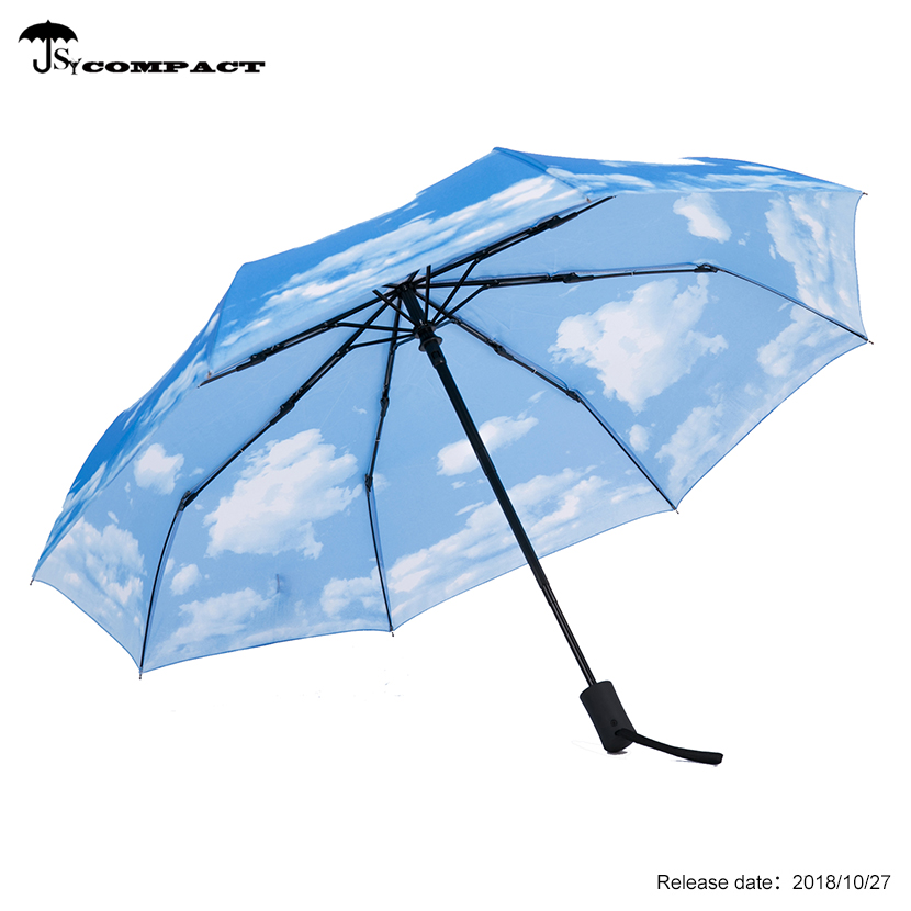 Sy Compact Automatic travel umbrella （Sky blue）